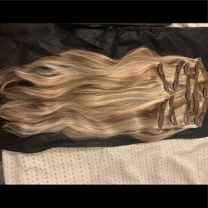Cashmere Hair Ash Blonde clip in Hair Extensions